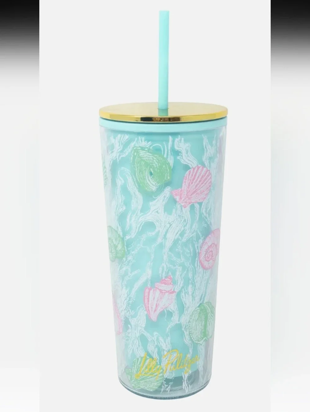 Lilly Pulitzer 24 Oz Tumbler With Straw, Shelden Pattern NWT
